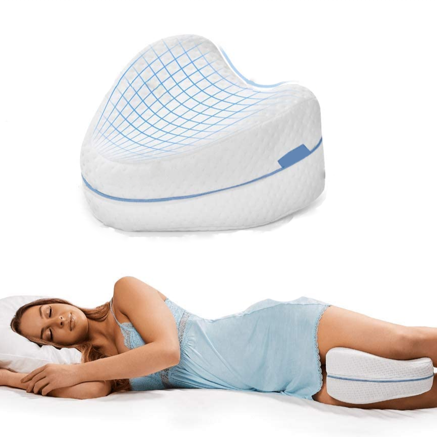 Memory Foam Leg Pillow Firm Back Knee Support Pain Relief
