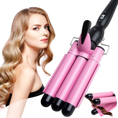 Curling Iron Tongs Hair Waver 3 Barrels Hair Curler