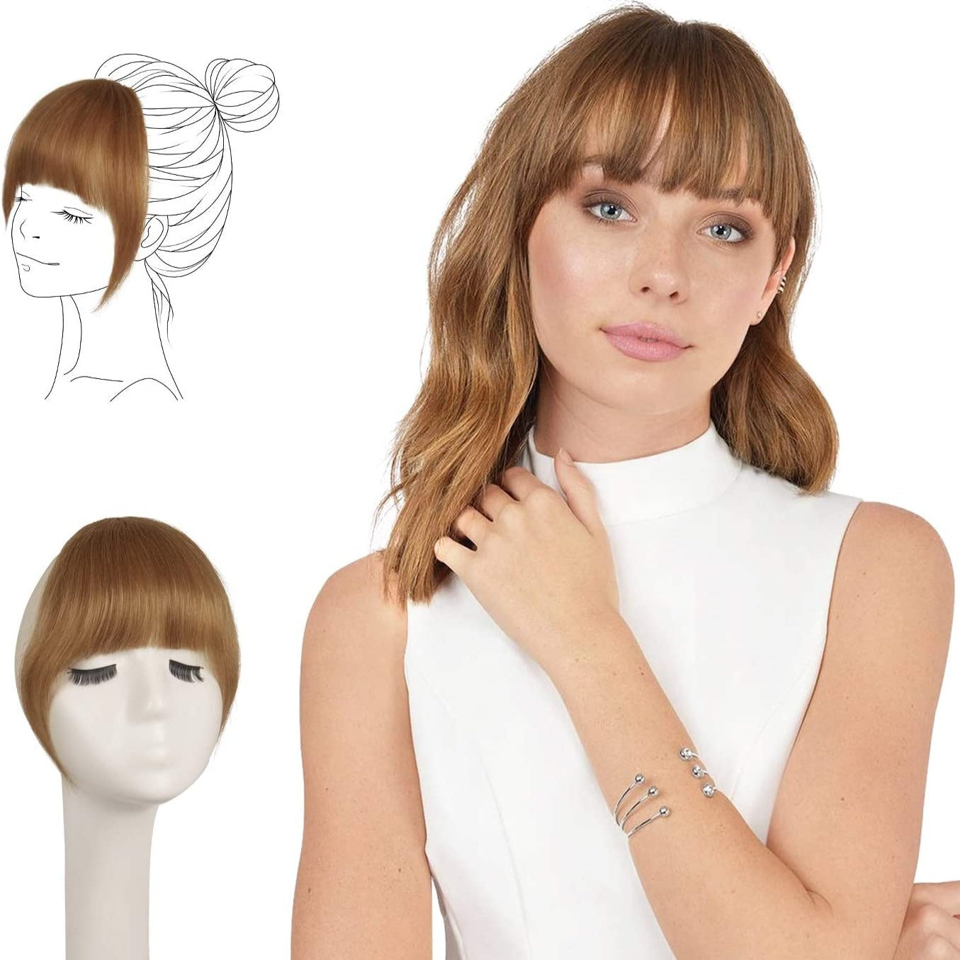 Clip in Hair Fringe Bangs