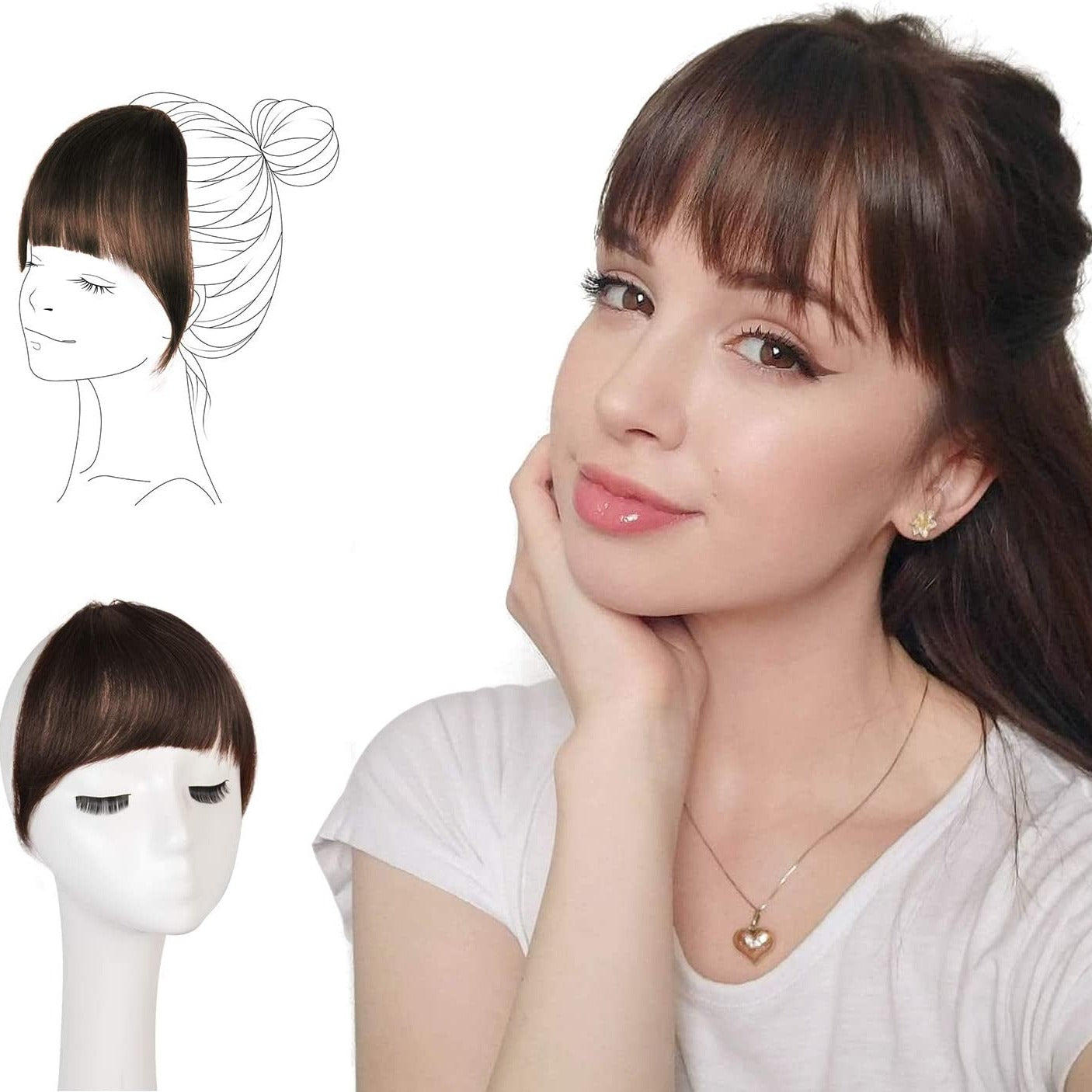 Clip in Hair Fringe Bangs