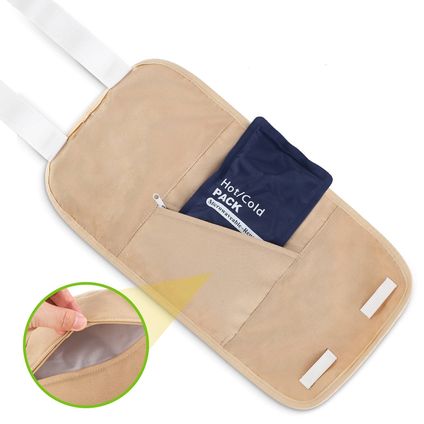 Castor Oil Pack Wrap with Elastic Straps