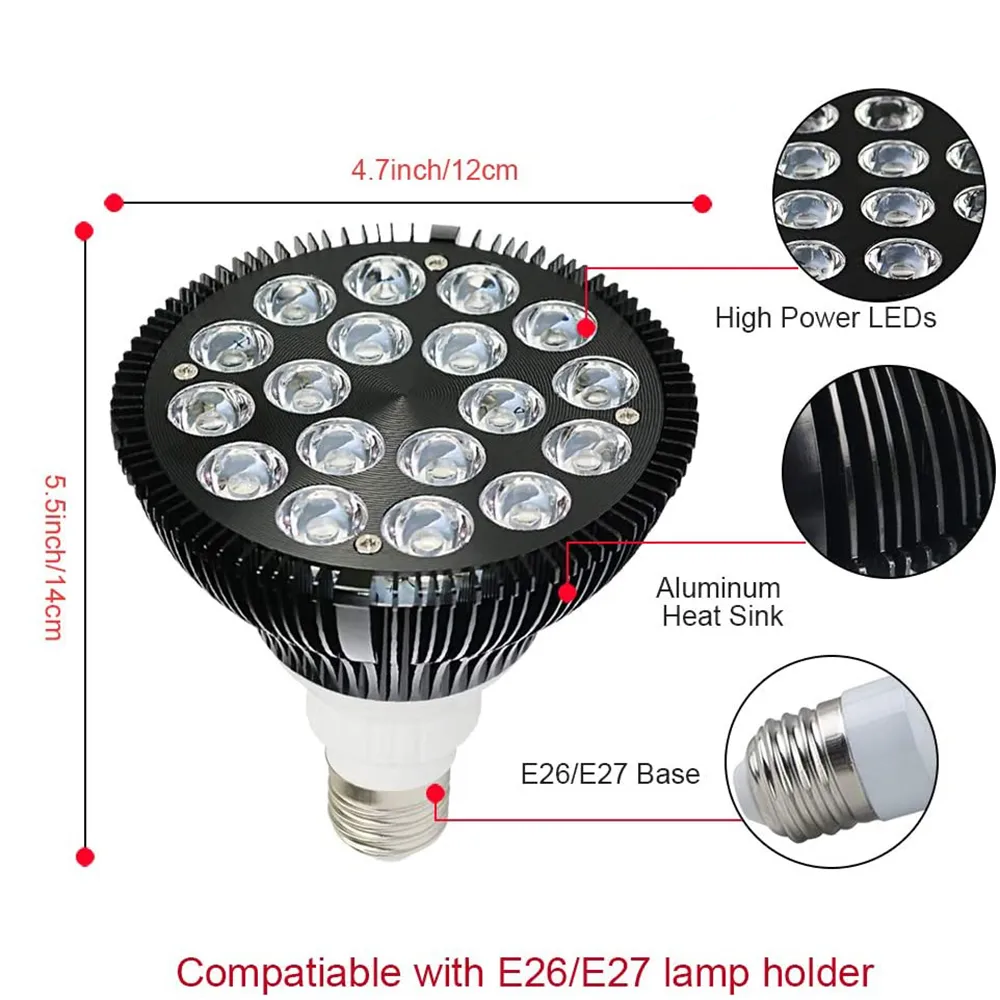 Red Lighting Therapy home Lamp with 18 Led