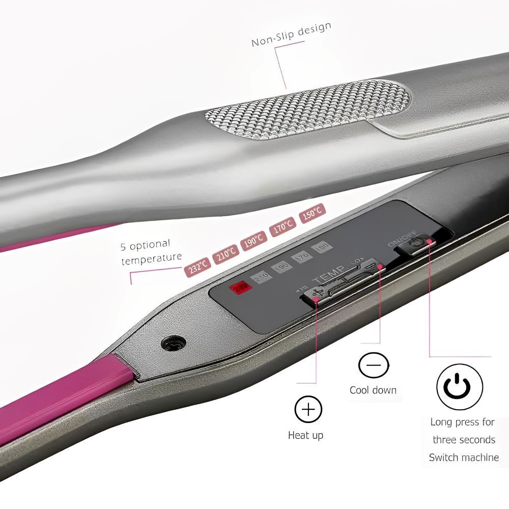 Ceramic Professional Hair Straightener and Curler for Short Hair