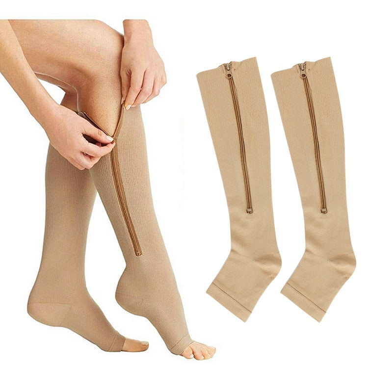 Zipper Medical Compression Stockings