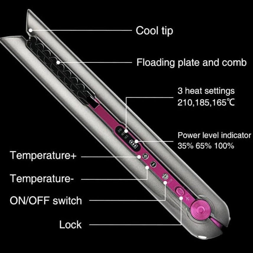 Cordless Hair Straightener with Advanced Ceramic Coating