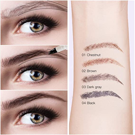 Waterproof 4 Fork Liquid Brow Pencil