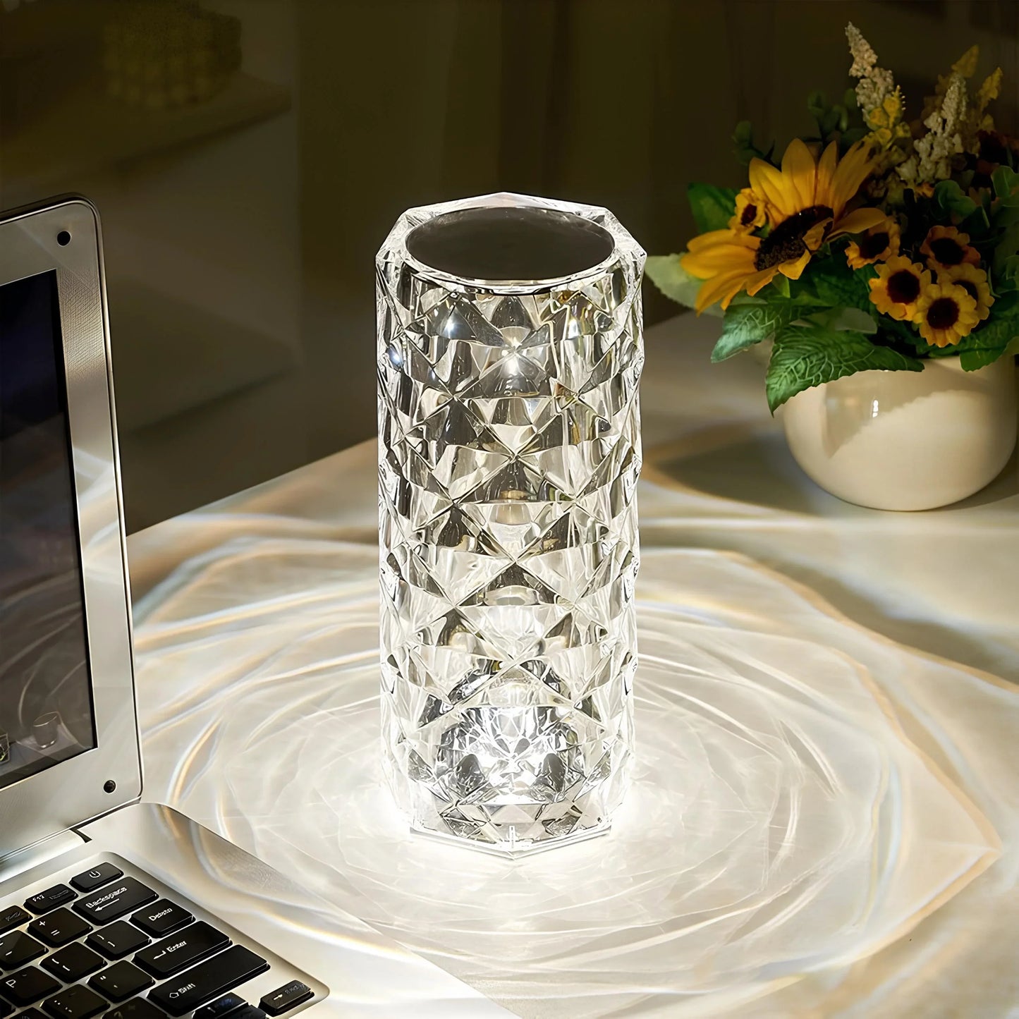 Glass Desk Lamp with Dimmer and Color Choices - SweetyGem