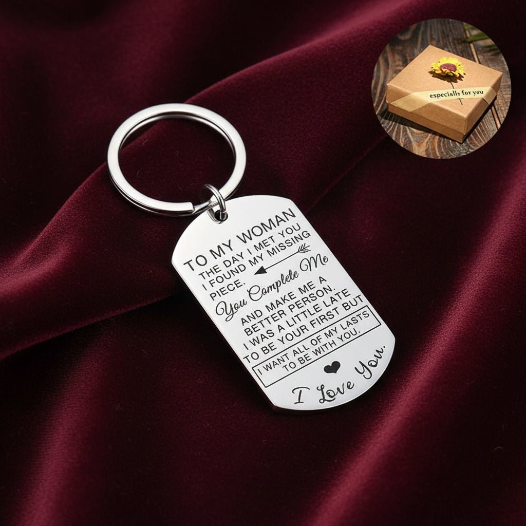 Personalized Couple Stainless Steel Keychain