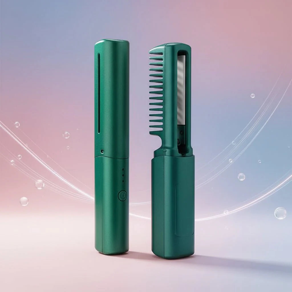 Portable Ceramic Hair Straightener Brush