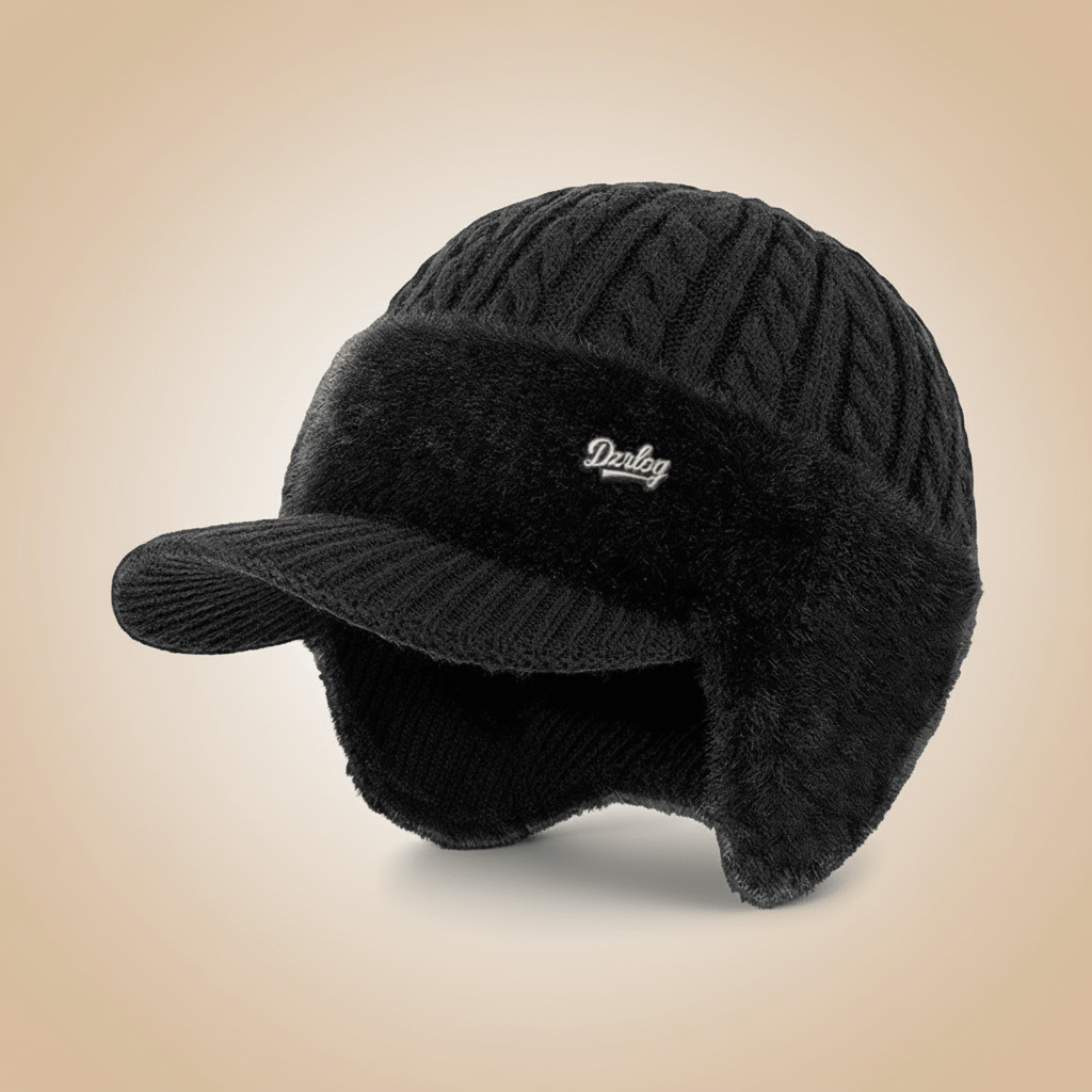 Warm Thermal Beanie Hat with Fleece Ear Flaps