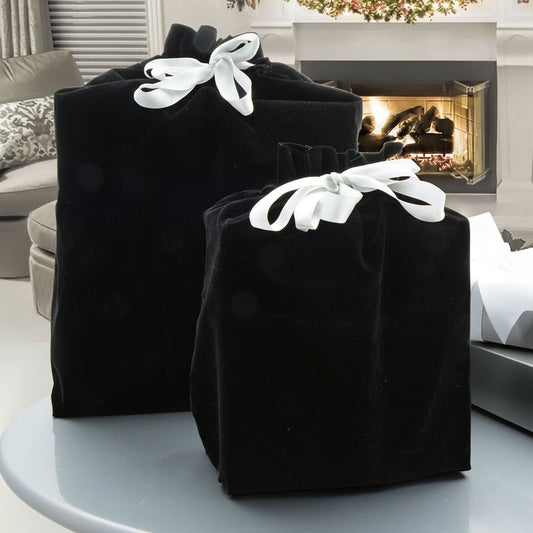 Luxury Satin Pouch with Silver Ribbon Closure - SweetyGem