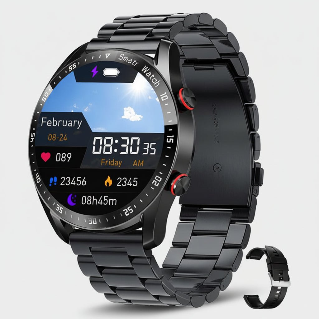 Waterproof Touch Fitness Smartwatch with Bluetooth Calling