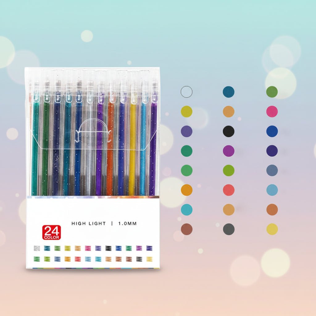 Sparkly Gel Pen Set for Adult Coloring Books & Art