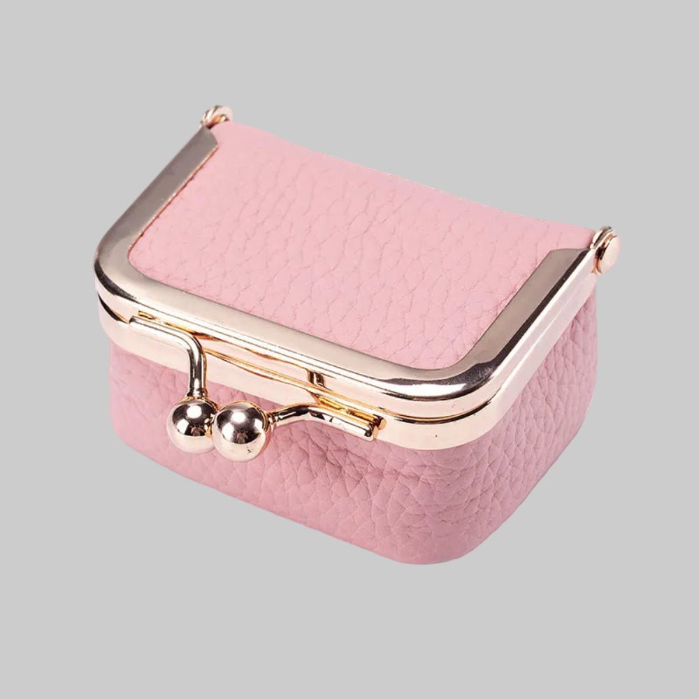 Small Luxury Leather Jewelry Case with Lock