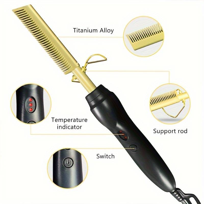 2 in 1 Hot Brush Hair Straightener