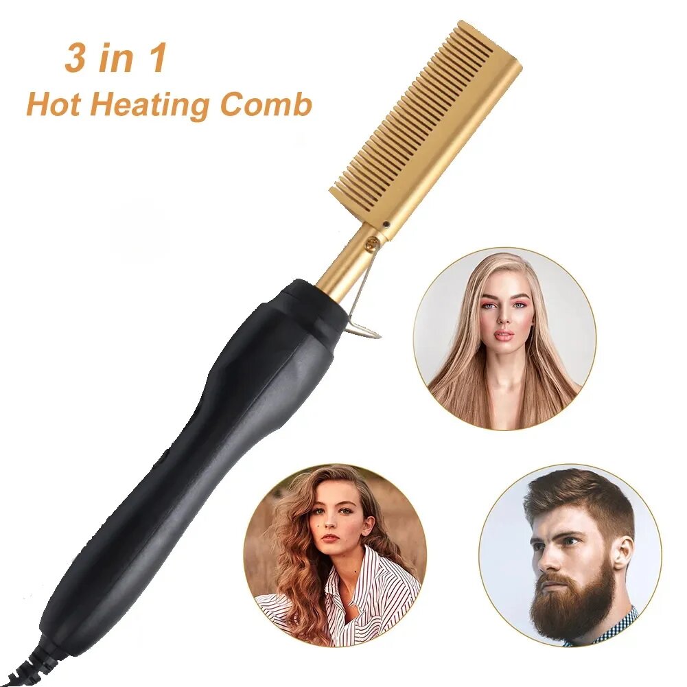 2 in 1 Hot Brush Hair Straightener