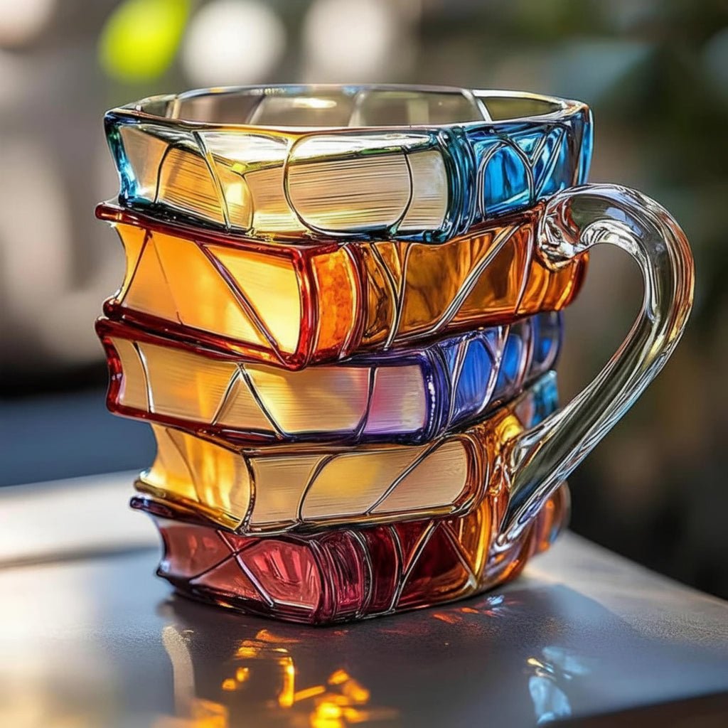 Novelty Book Shaped Coffee Mug Glass - SweetyGem