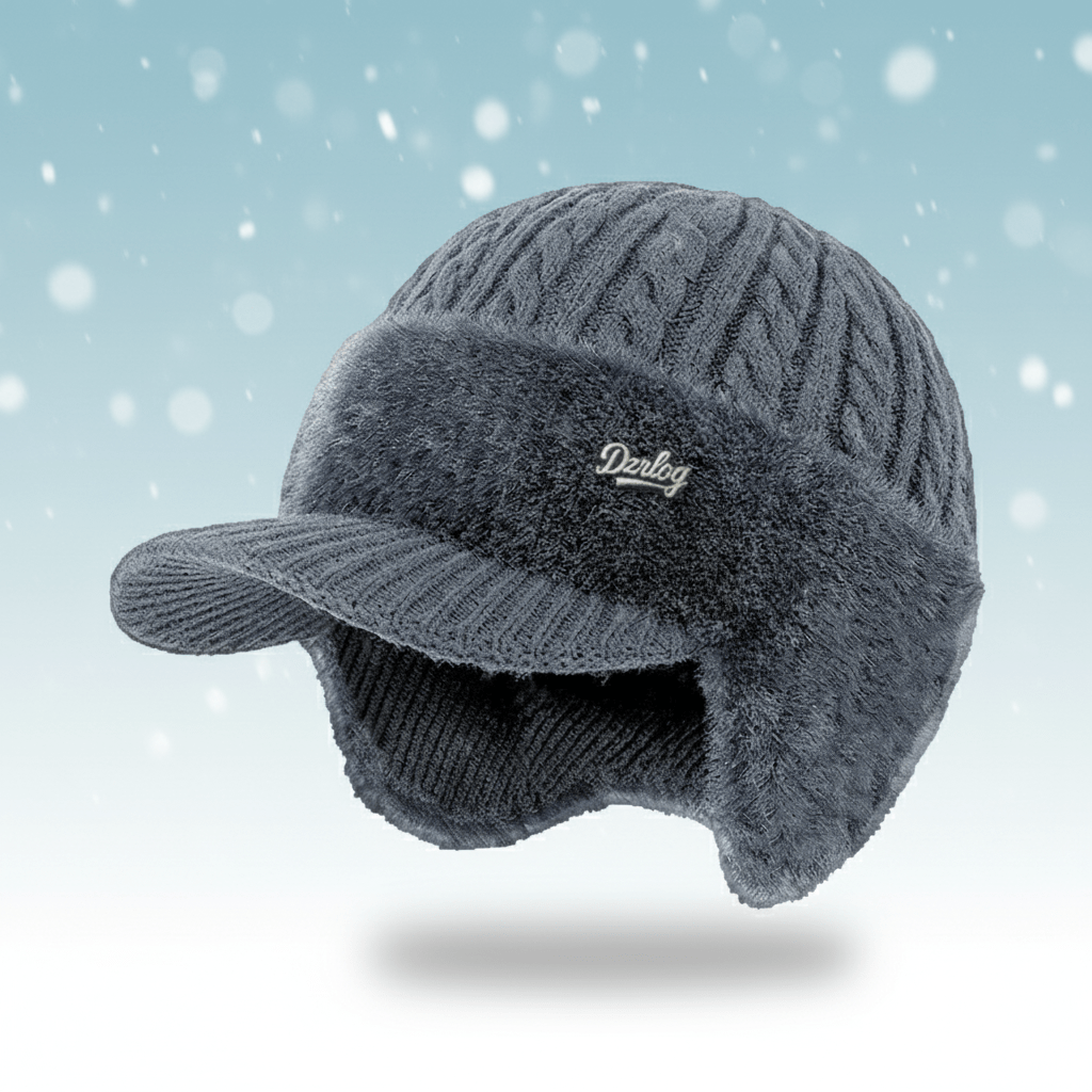 Warm Thermal Beanie Hat with Fleece Ear Flaps - SweetyGem