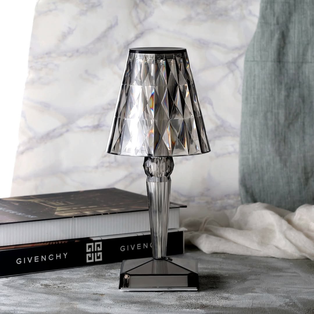 Colorful Glass Desk Lamp Portable Dimmable LED Light