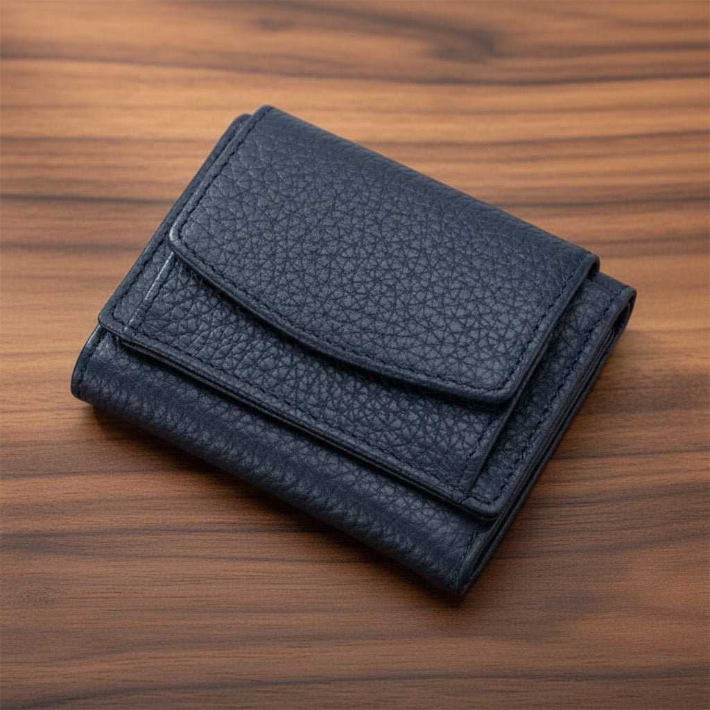 Slim Secure Trifold Wallet with Card and Coin Pouch