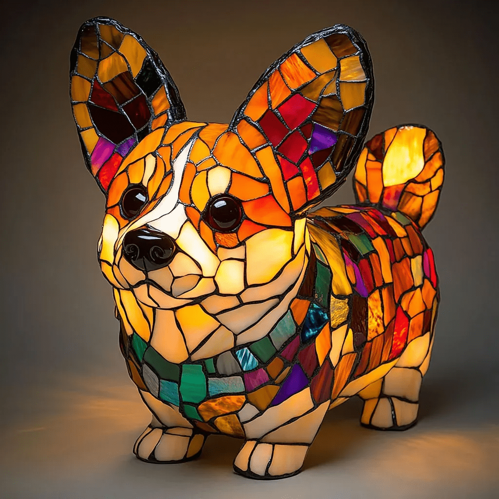 Cute Dog Figurine LED Night Lamp