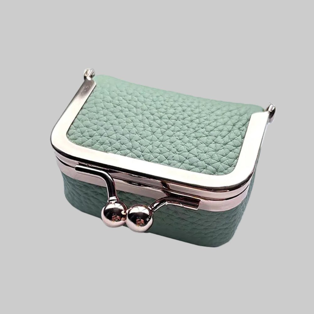 Small Luxury Leather Jewelry Case with Lock