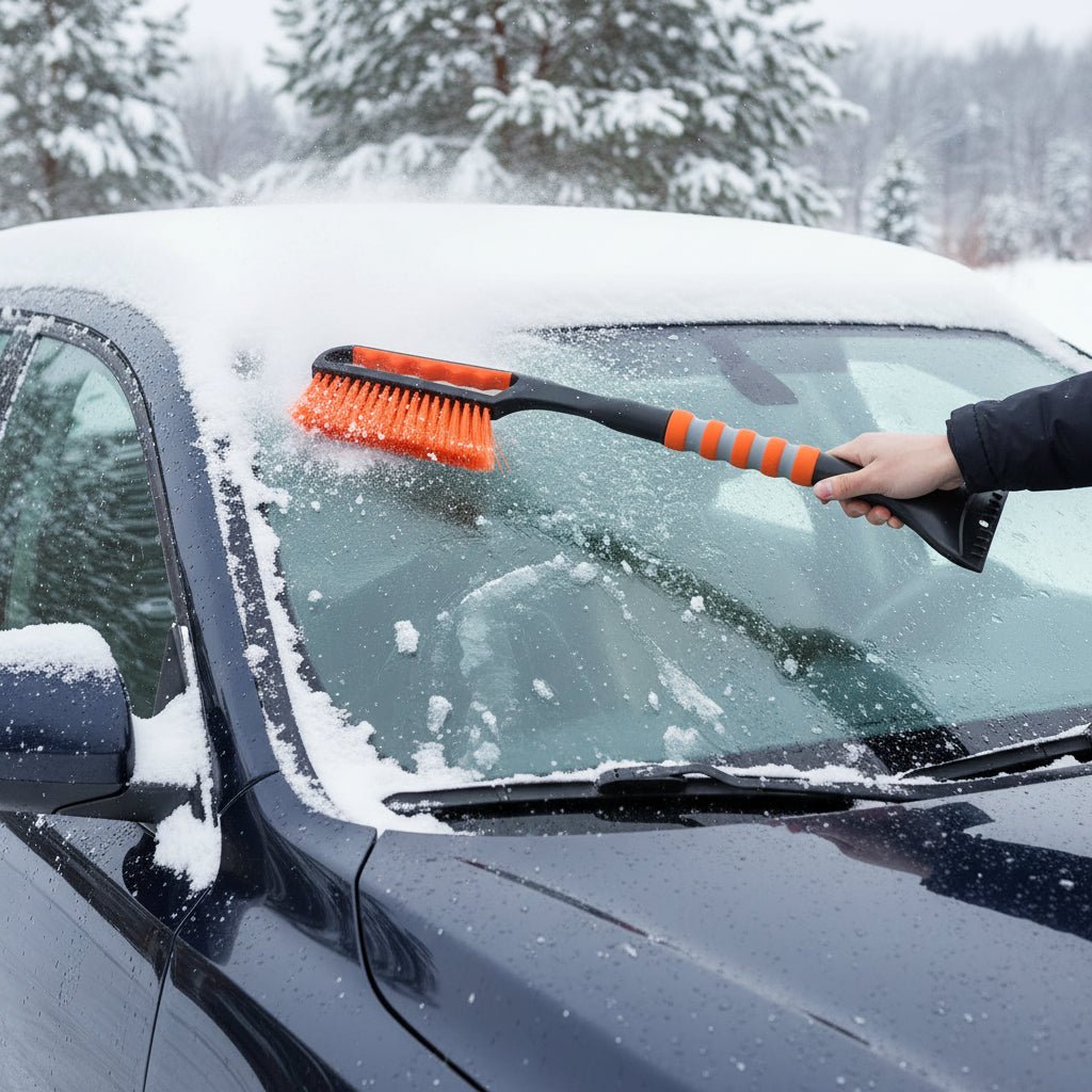 Winter Car Ice Scraper Brush Heavy Duty 2 in 1 Tool