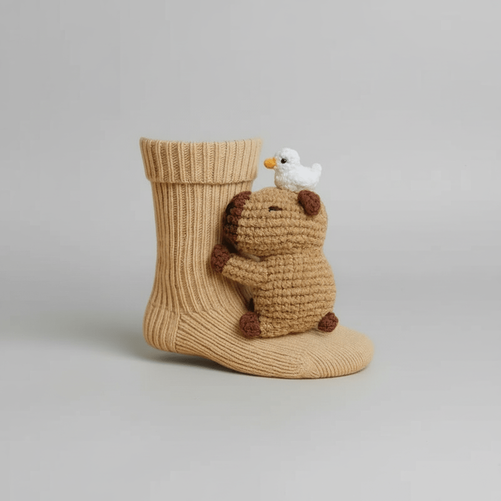 Warm Fuzzy Animal Slipper Socks