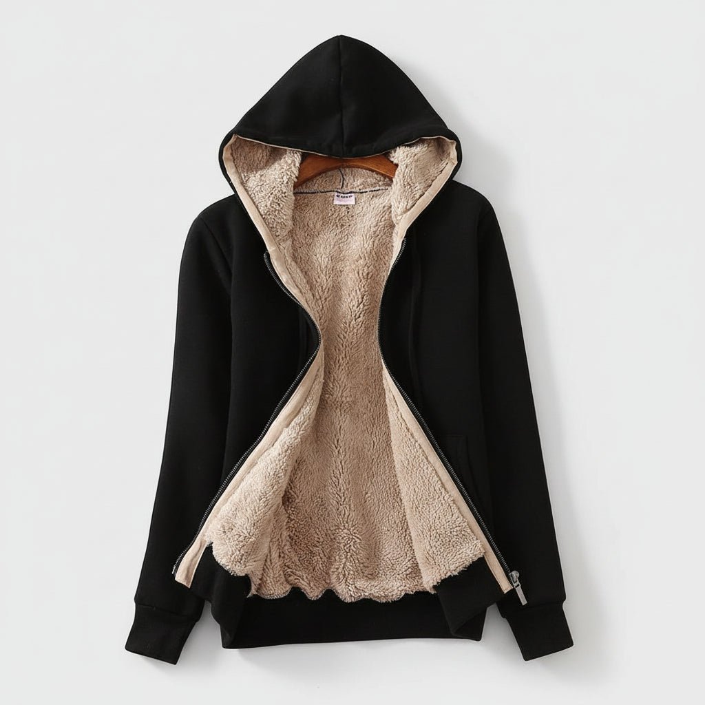 Warm Fleece Lined Women's Hooded Winter Jacket - SweetyGem