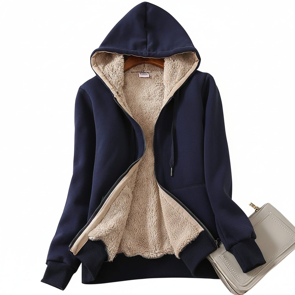 Warm Fleece Lined Women's Hooded Winter Jacket
