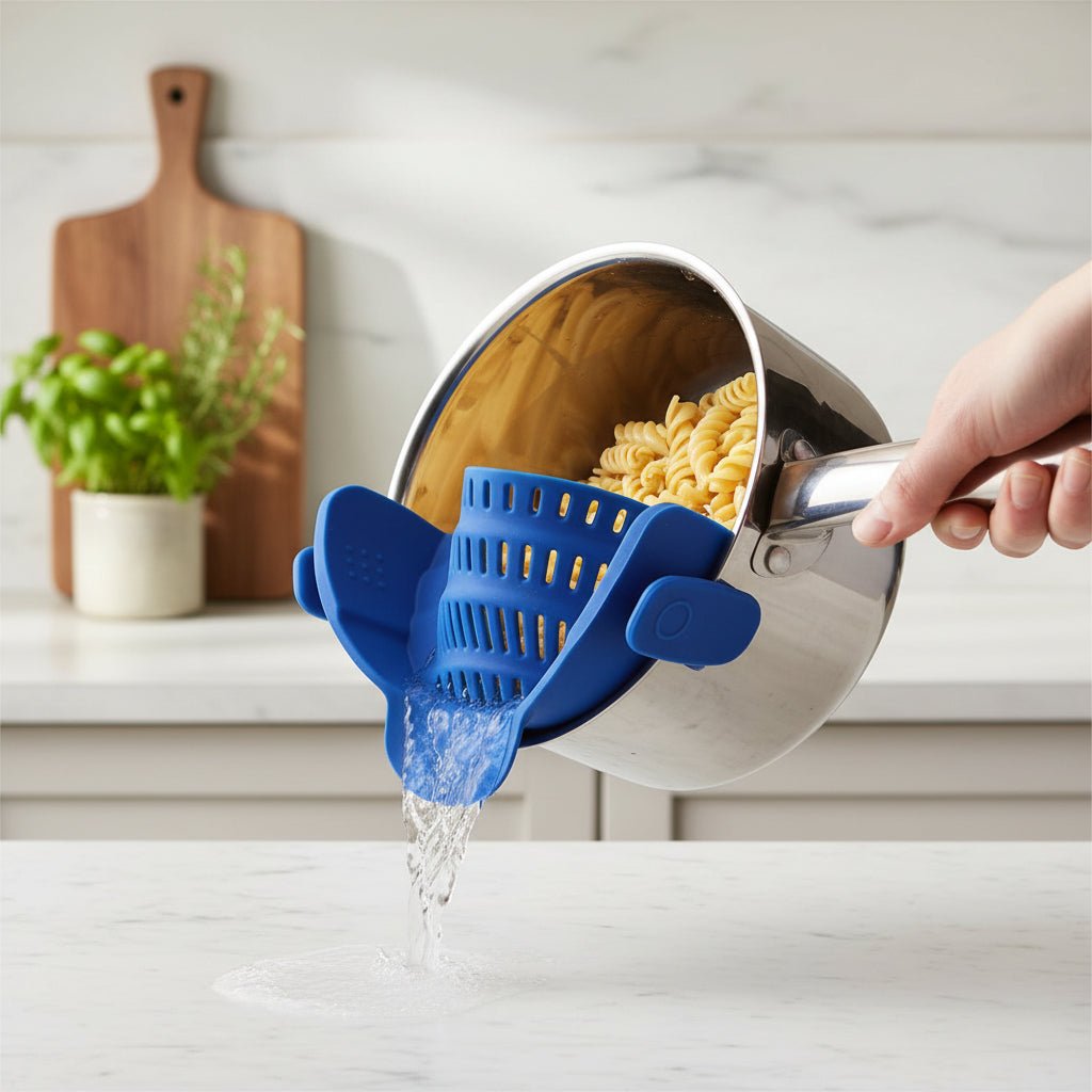 Compact Collapsible Strainer for Pots and Pans - SweetyGem