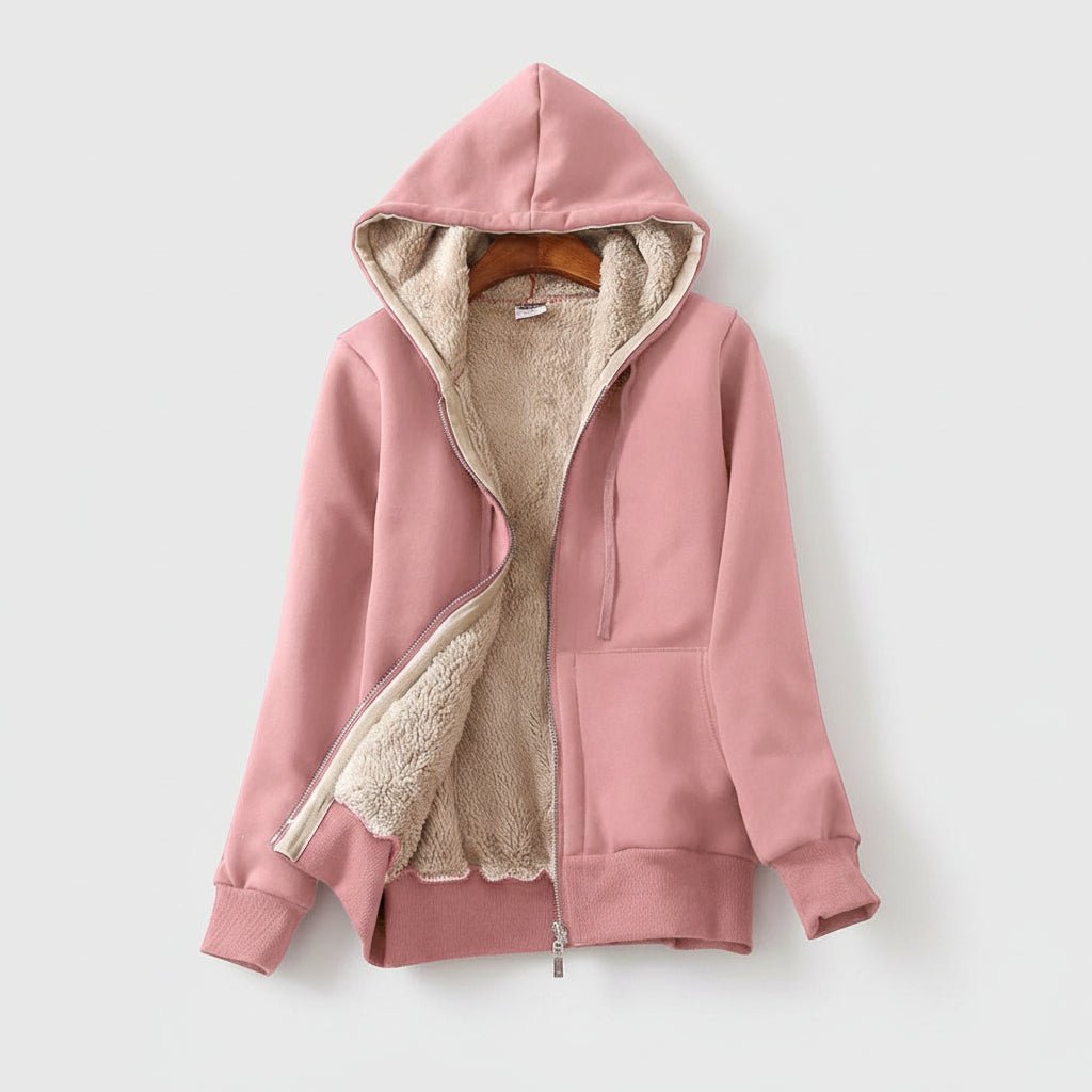 Warm Fleece Lined Women's Hooded Winter Jacket