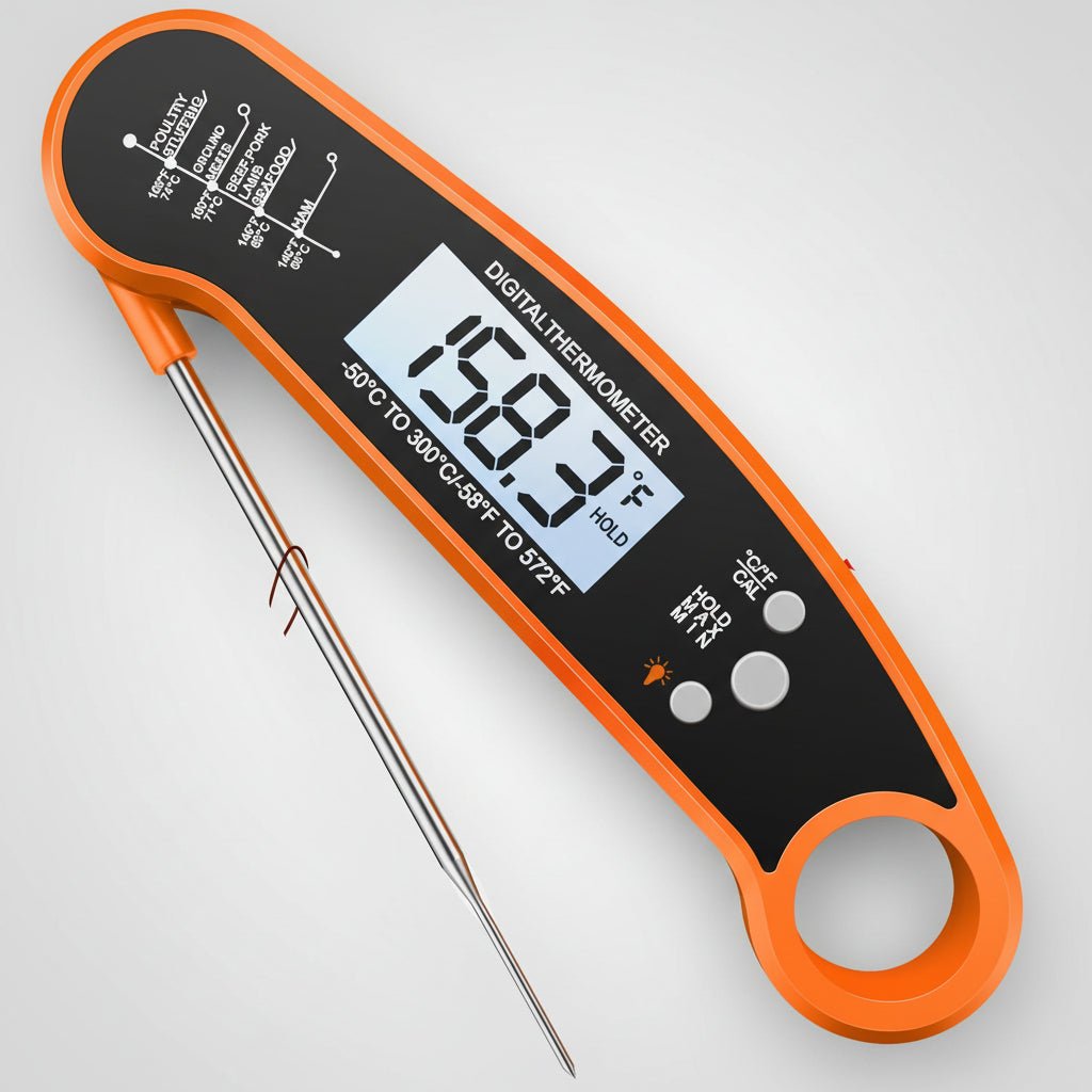Accurate Instant Read BBQ Meat Thermometer Waterproof Grill Probe
