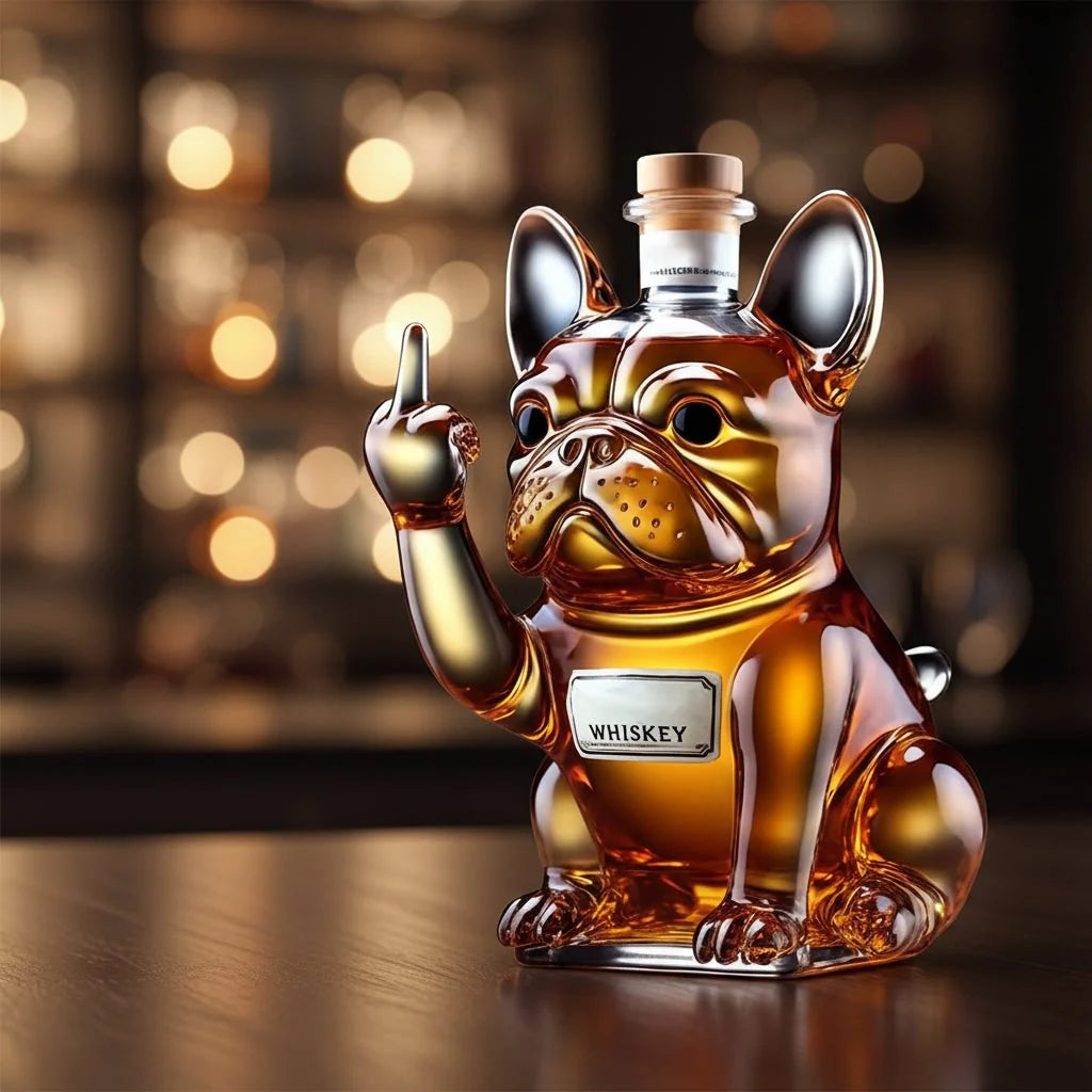 Luxury Dog Shaped Crystal Whiskey Decanter