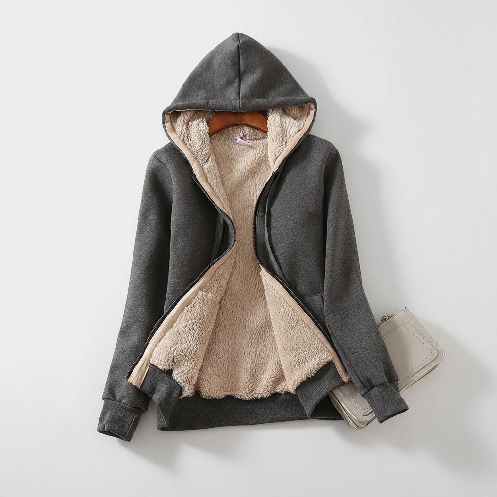 Warm Fleece Lined Women's Hooded Winter Jacket