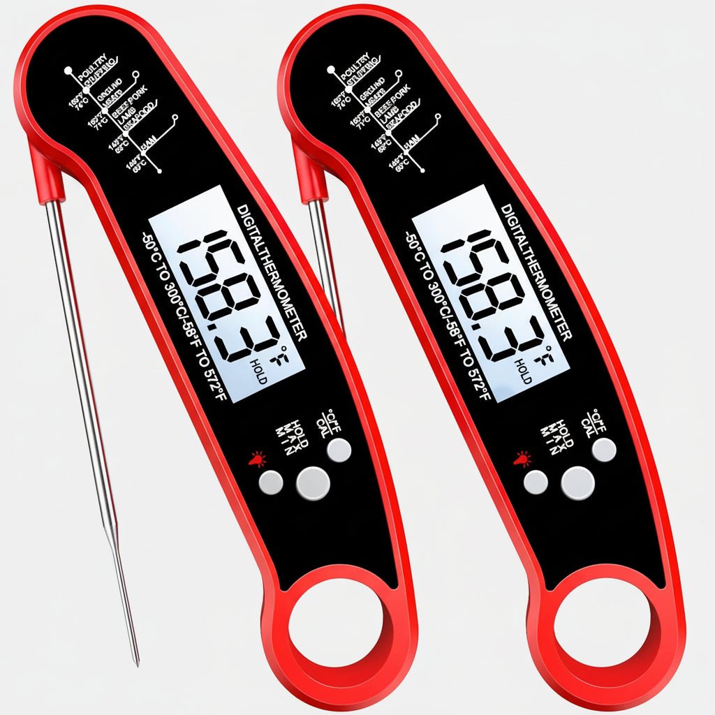 Accurate Instant Read BBQ Meat Thermometer Waterproof Grill Probe