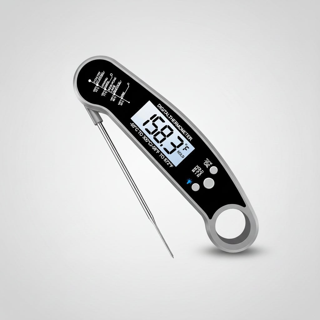 Accurate Instant Read BBQ Meat Thermometer Waterproof Grill Probe