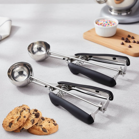Premium Metal Ice Cream Scoop Set with Easy Release - SweetyGem