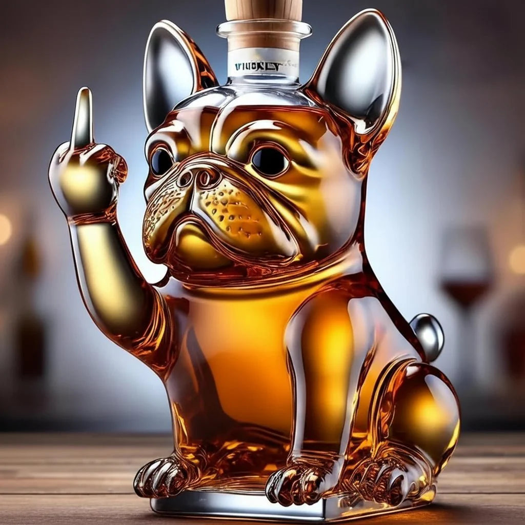 Luxury Dog Shaped Crystal Whiskey Decanter