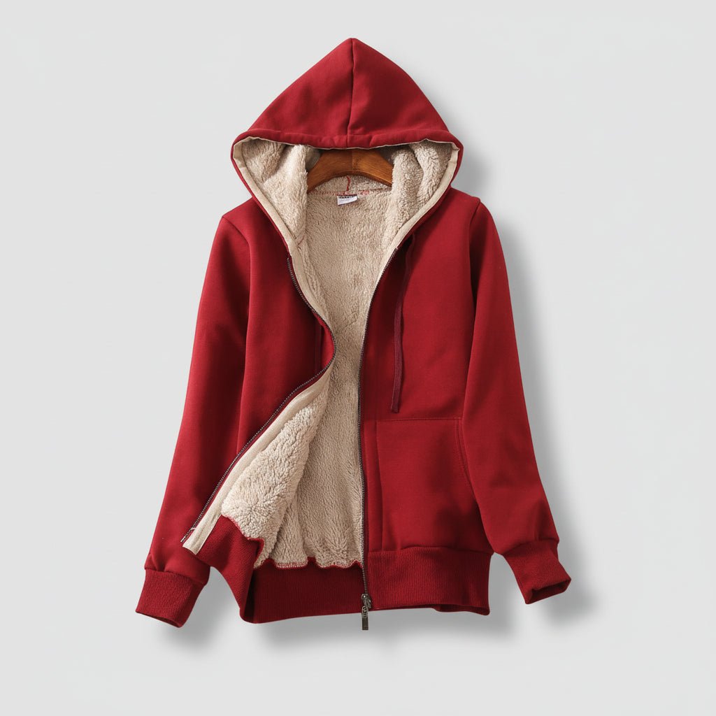 Warm Fleece Lined Women's Hooded Winter Jacket