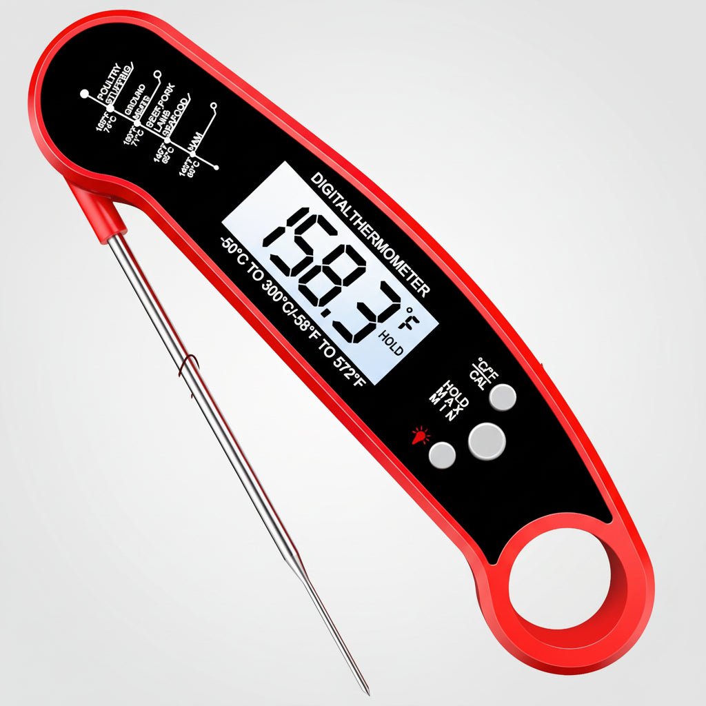 Accurate Instant Read BBQ Meat Thermometer Waterproof Grill Probe
