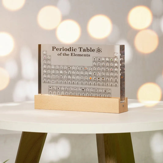 Glowing Periodic Table with Real Element Specimens - SweetyGem