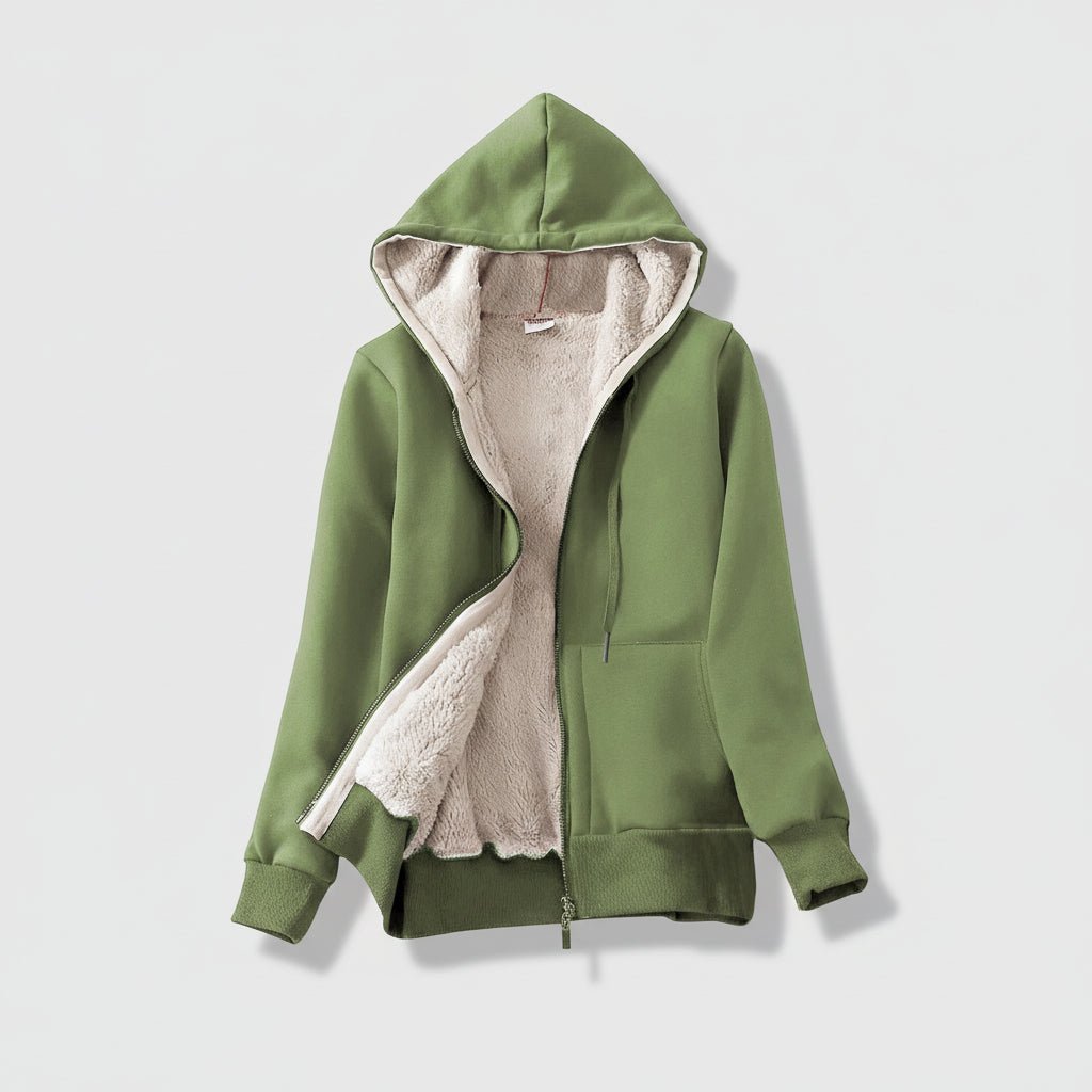 Warm Fleece Lined Women's Hooded Winter Jacket
