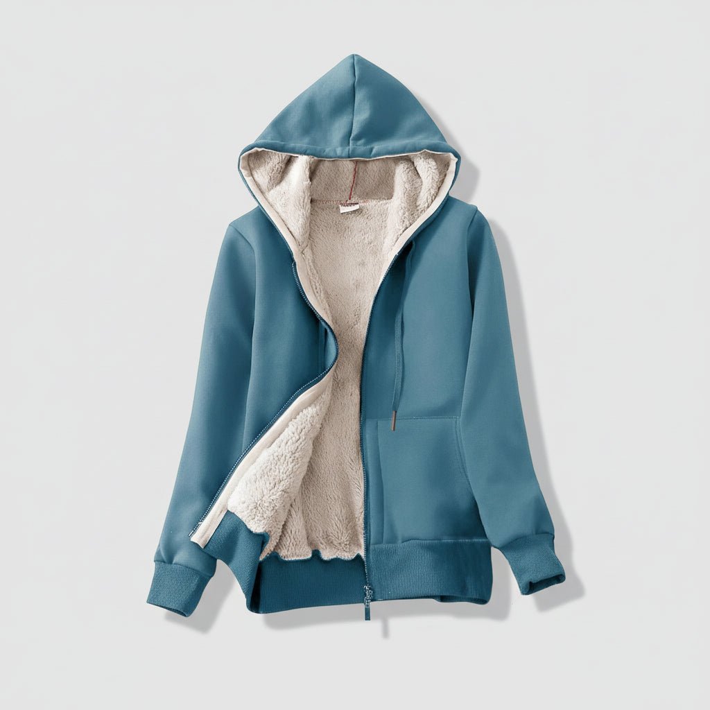 Warm Fleece Lined Women's Hooded Winter Jacket