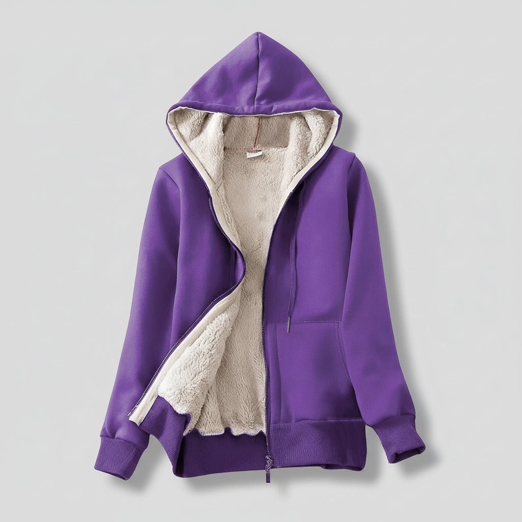 Warm Fleece Lined Women's Hooded Winter Jacket