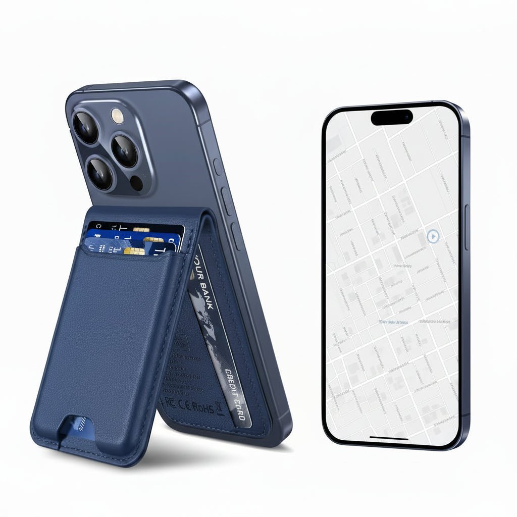 Slim Trackable Phone Wallet Attachment