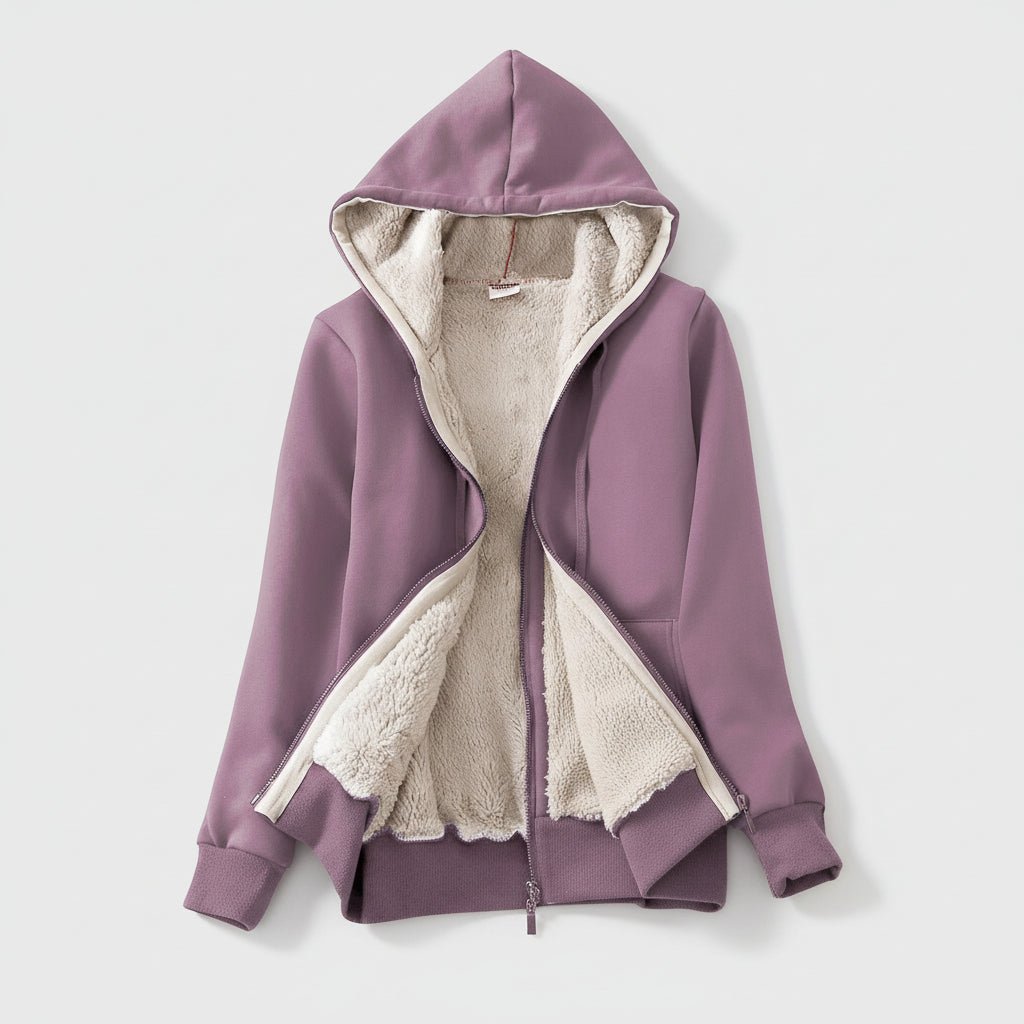 Warm Fleece Lined Women's Hooded Winter Jacket