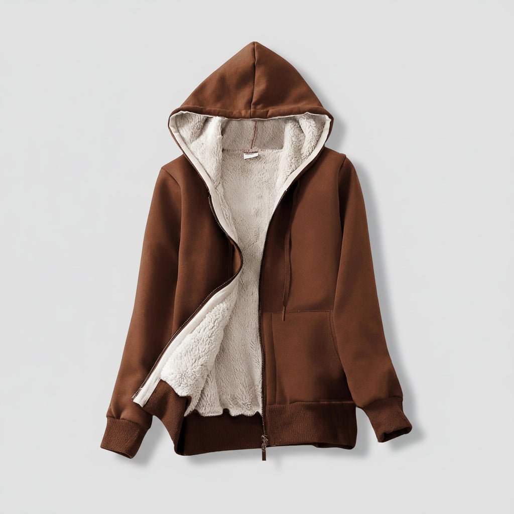 Warm Fleece Lined Women's Hooded Winter Jacket