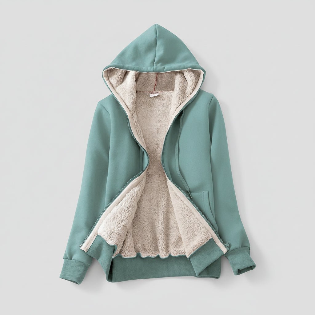 Warm Fleece Lined Women's Hooded Winter Jacket