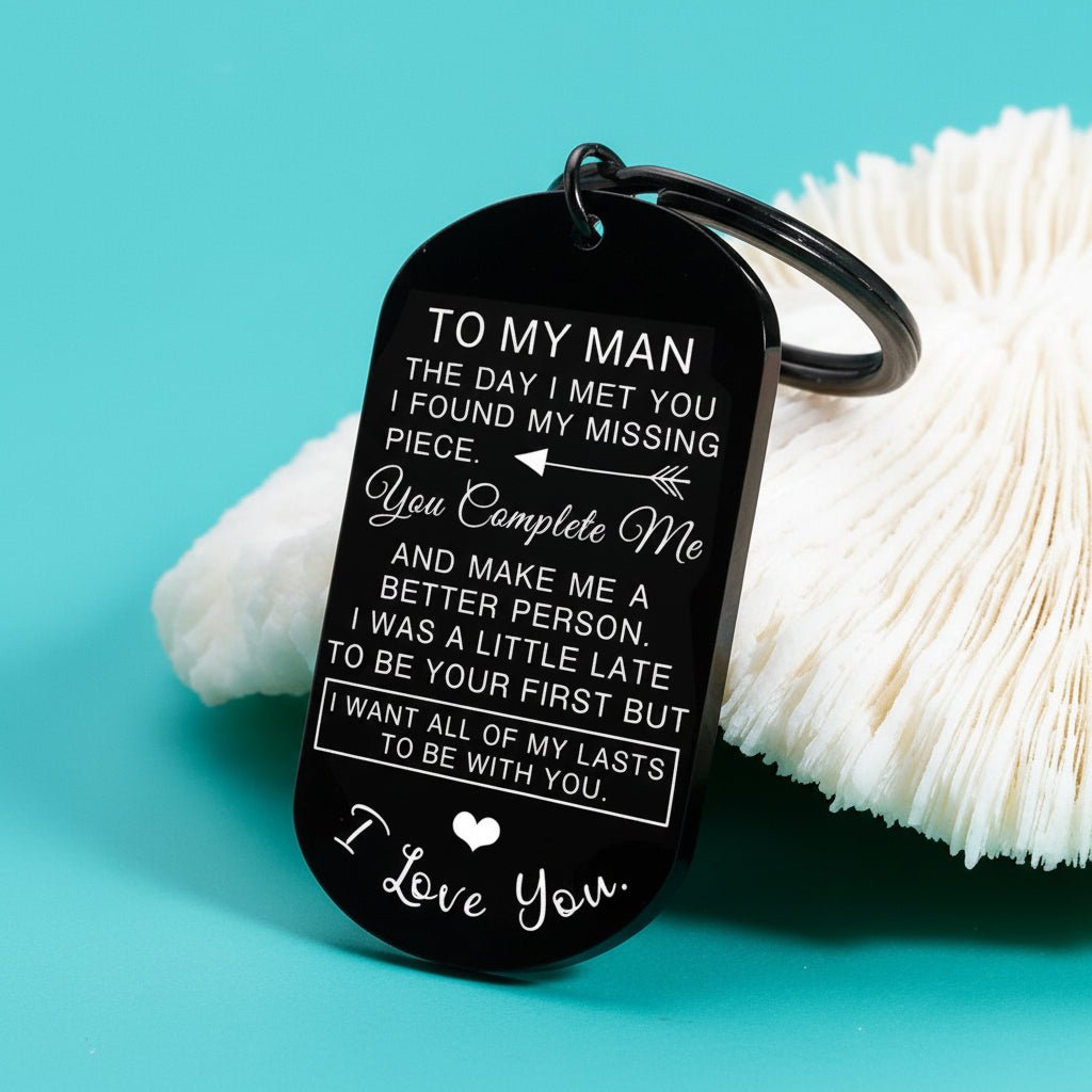 Personalized Couple Stainless Steel Keychain - SweetyGem